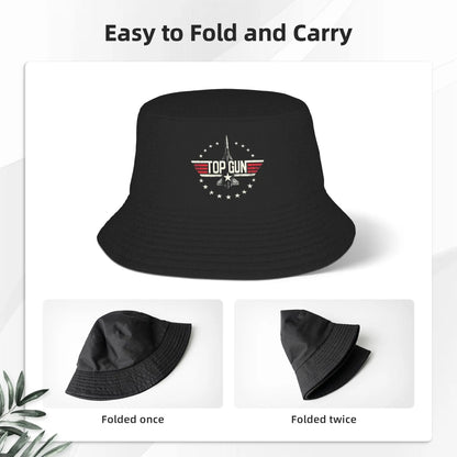 Top Gun Vintage Bucket Hat Summer
