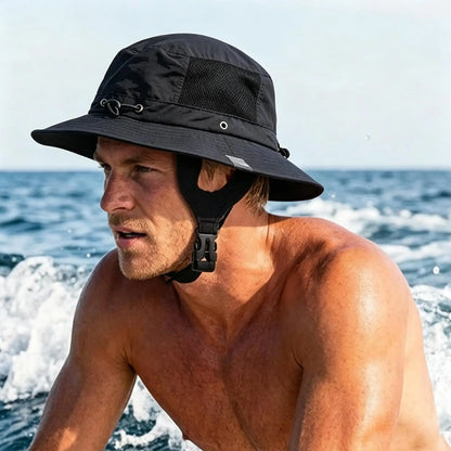 UPF 50 Adjustable Strap Foldable Fishing Bucket Hat