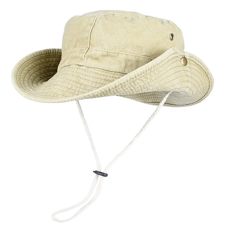 Summer Bucket Hats 2026 Outdoor Sun Hat Woman Solid Cotton About 58cm