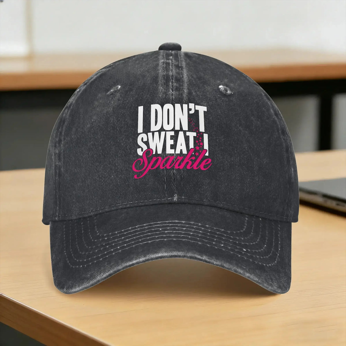 I Don't Sweat I Sparkle Graphic Baseball Cap