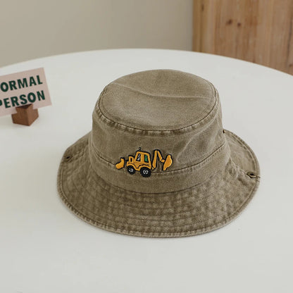 Kids Excavator Sports Bucket Hat