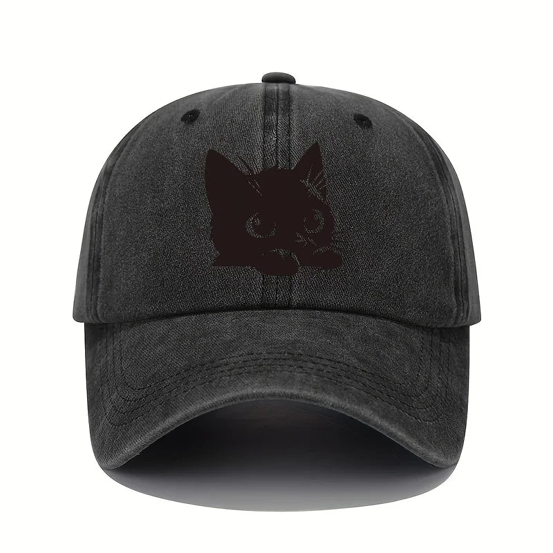 Little Black Cat Retro Baseball Cap