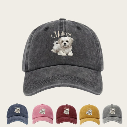 Cute Maltese Puppy Snapback Baseball Cap