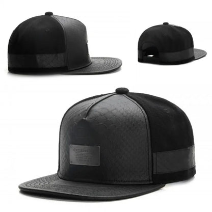 Leather Knight Hip-Hop Adjustable Snapback Cap