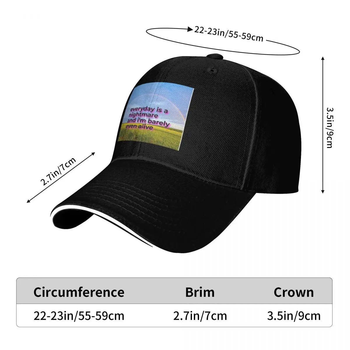 Inspirational Quote Low Profile Unstructured Baseball Cap