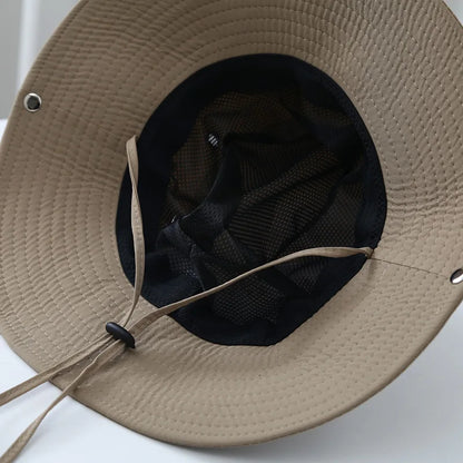 Wide Brim Outdoor Cowboy Style Bucket Hat