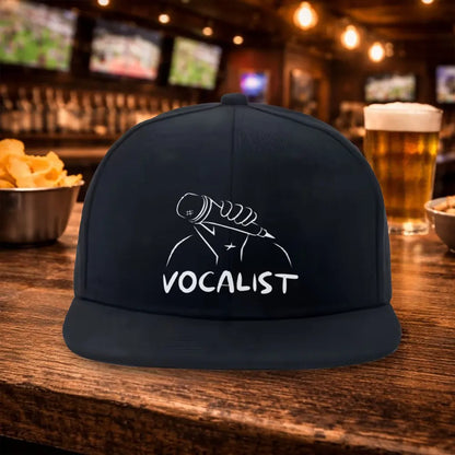 Handheld Microphone Vocalist Snapback Cap Hat