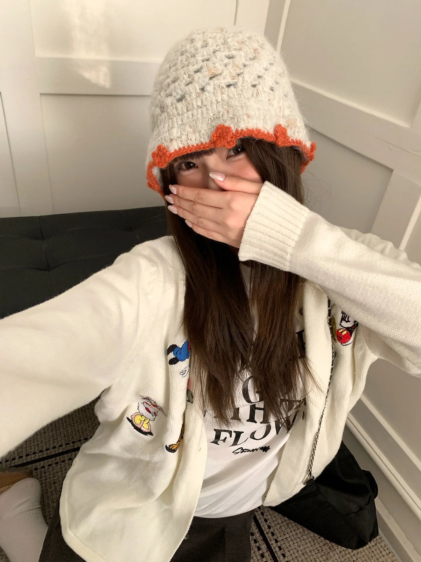 Women Wool Openwork Knitted Fisherman Bucket Hat