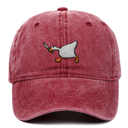 Goose Embroidered Urban Style Duckbill Baseball Cap
