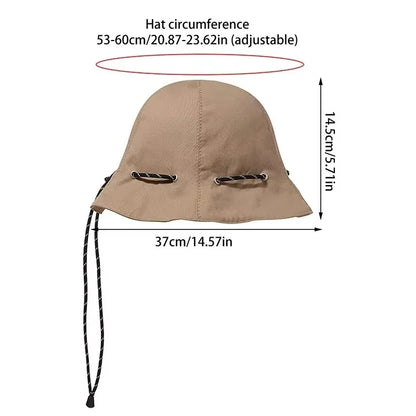Reversible Double-Sided Summer Sun Protection Bucket Hat