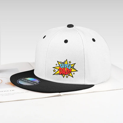 Retro Super Dad Comic Style Snapback Cap