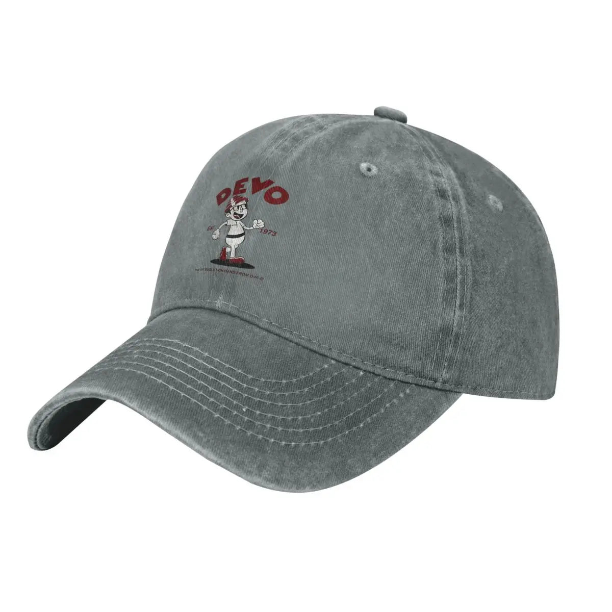 Devo Retro Print Denim Baseball Cap