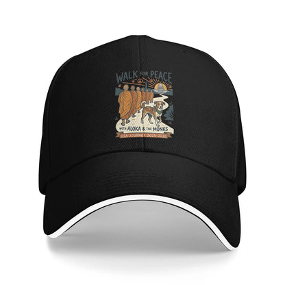Peace Walking Monks Sun Baseball Cap Summer Casual