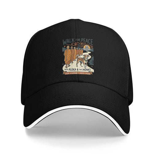 Peace Walking Monks Sun Baseball Cap Summer Casual