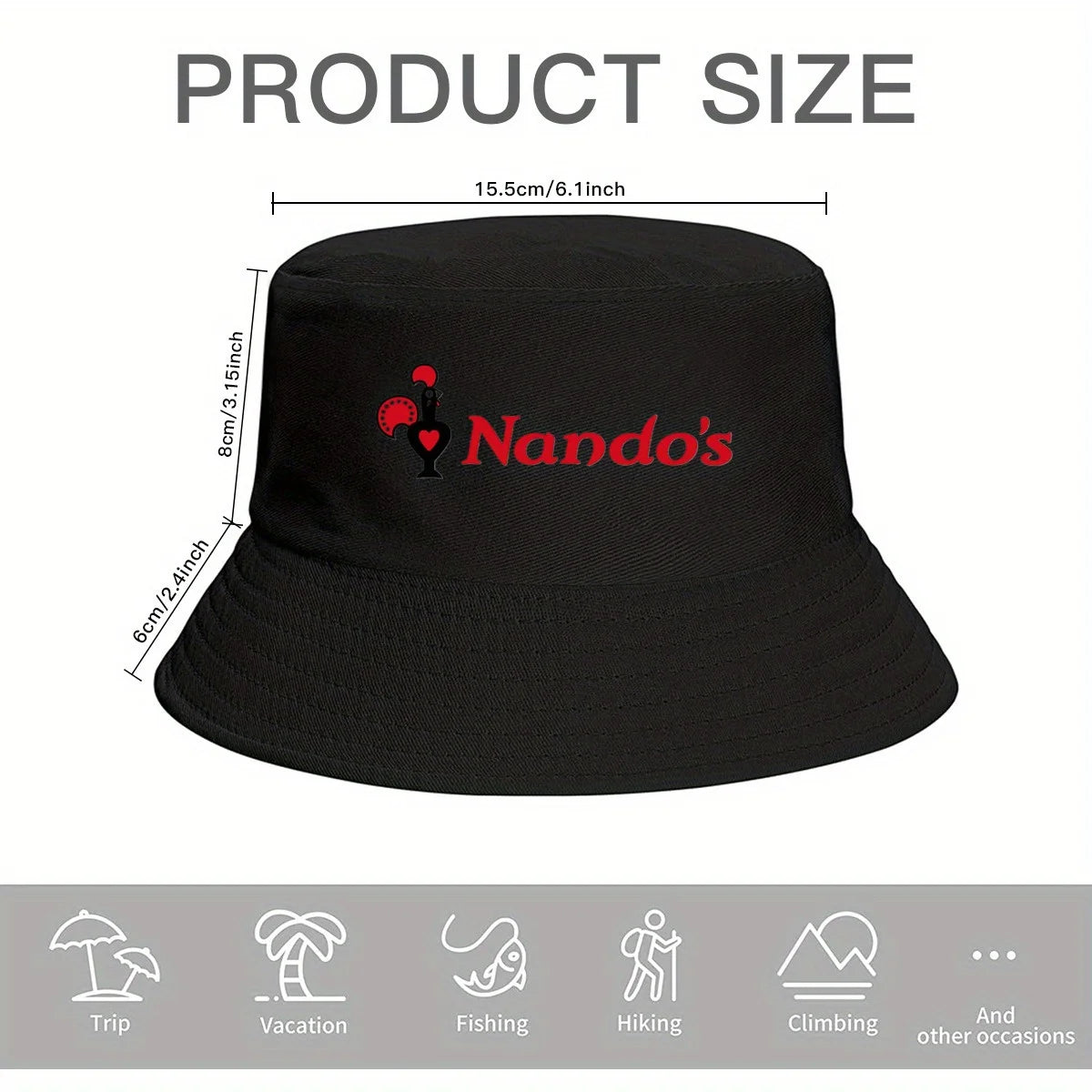 Nandos Spring Summer Outdoor Fashion Bucket Hat