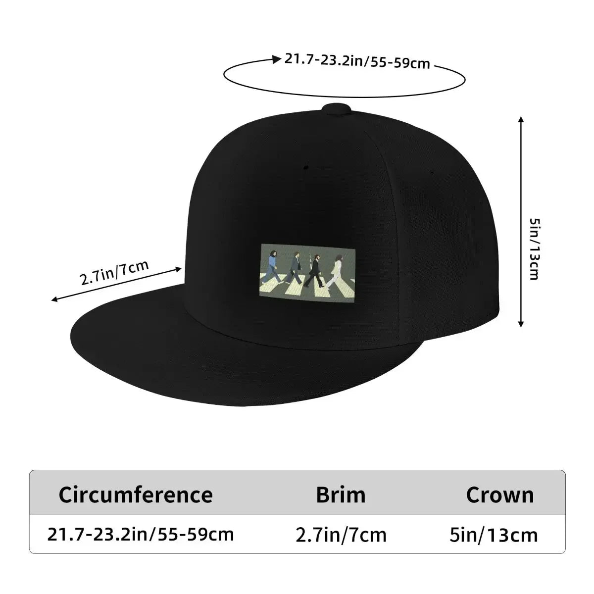 The Beatle Walking Road Merch Snapback Cap