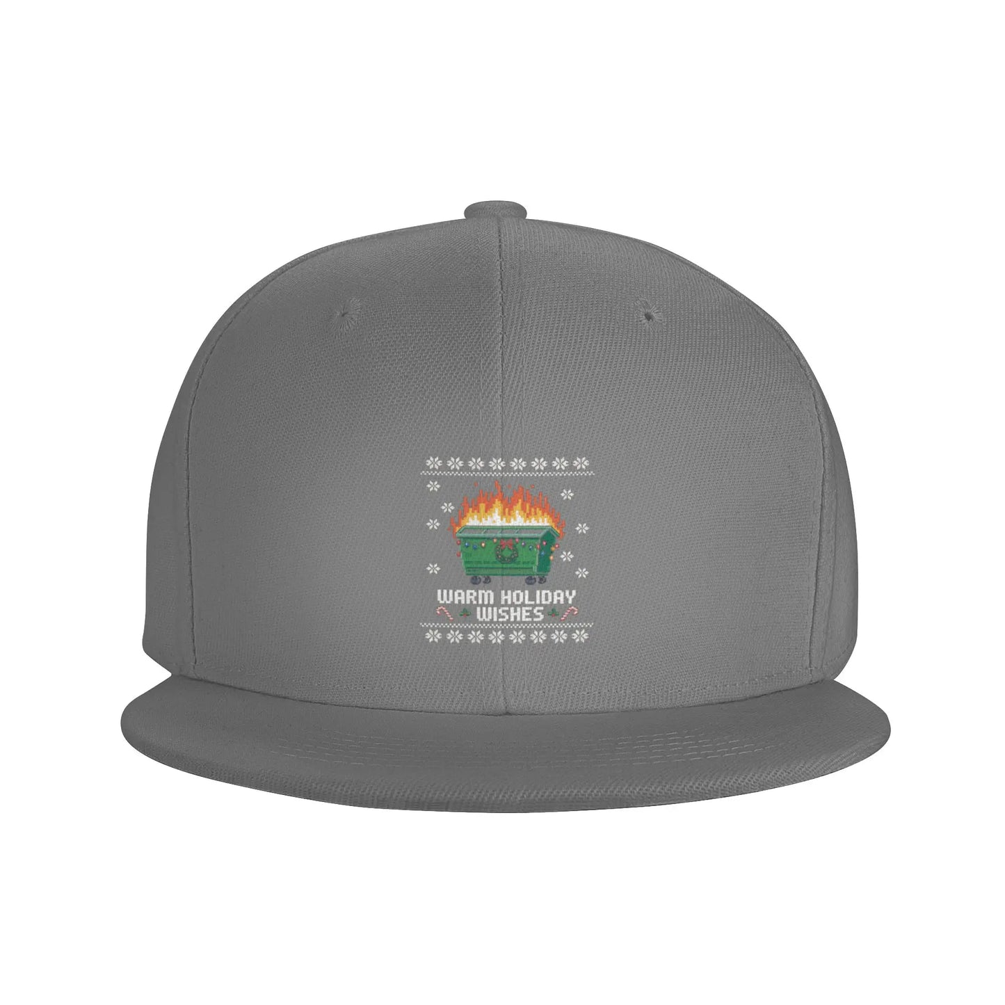 Warm Holiday Wishes Dumpster Fire Snapback Cap