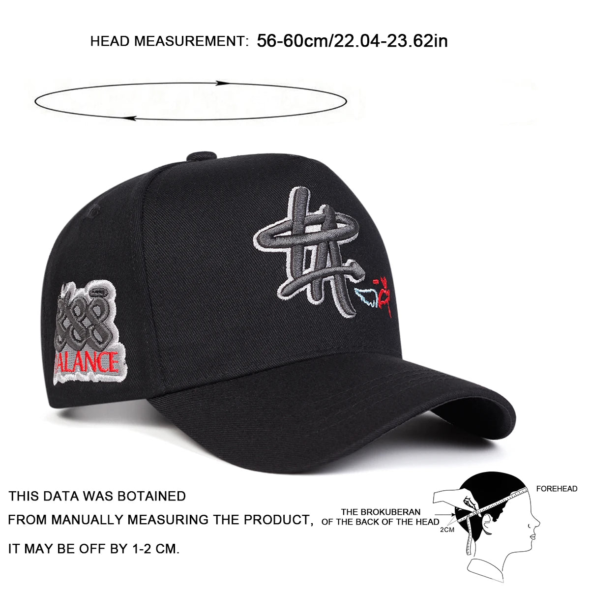 HA Letter Embroidery Outdoor Baseball Cap