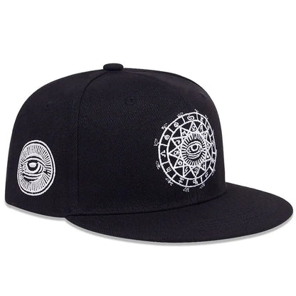 Eyes Letter Embroidered Hip-Hop Adjustable Snapback Cap
