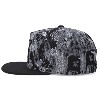 Printed K Letter Hip Hop Snapback Cap
