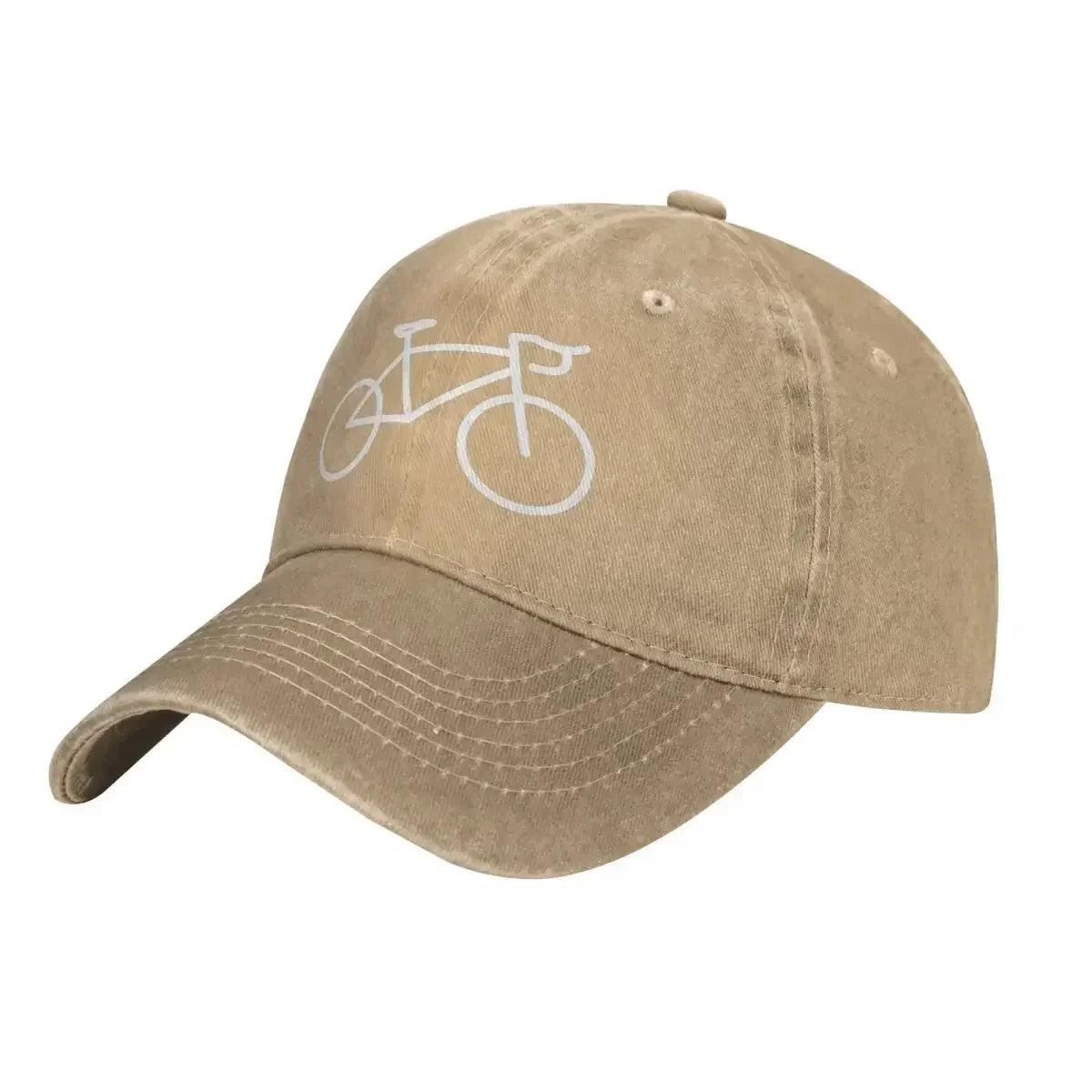 Bike Lines Denim Cycling Baseball Cap