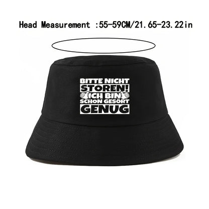 Thumbs Text Bold Packable Bucket Hat