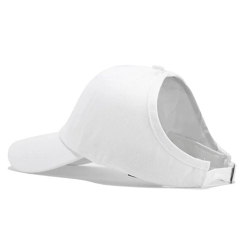 1pc Retro Washed Backless Baseball Cap For Women Summer Outdoor Sports Ponytails Stylish And Versatile Sun Hat For Daily Wear