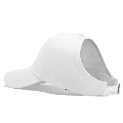 1pc Retro Washed Backless Baseball Cap For Women Summer Outdoor Sports Ponytails Stylish And Versatile Sun Hat For Daily Wear