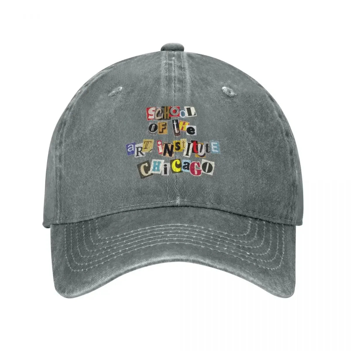 SAIC Chicago Art Institute Funky Collage Baseball Cap