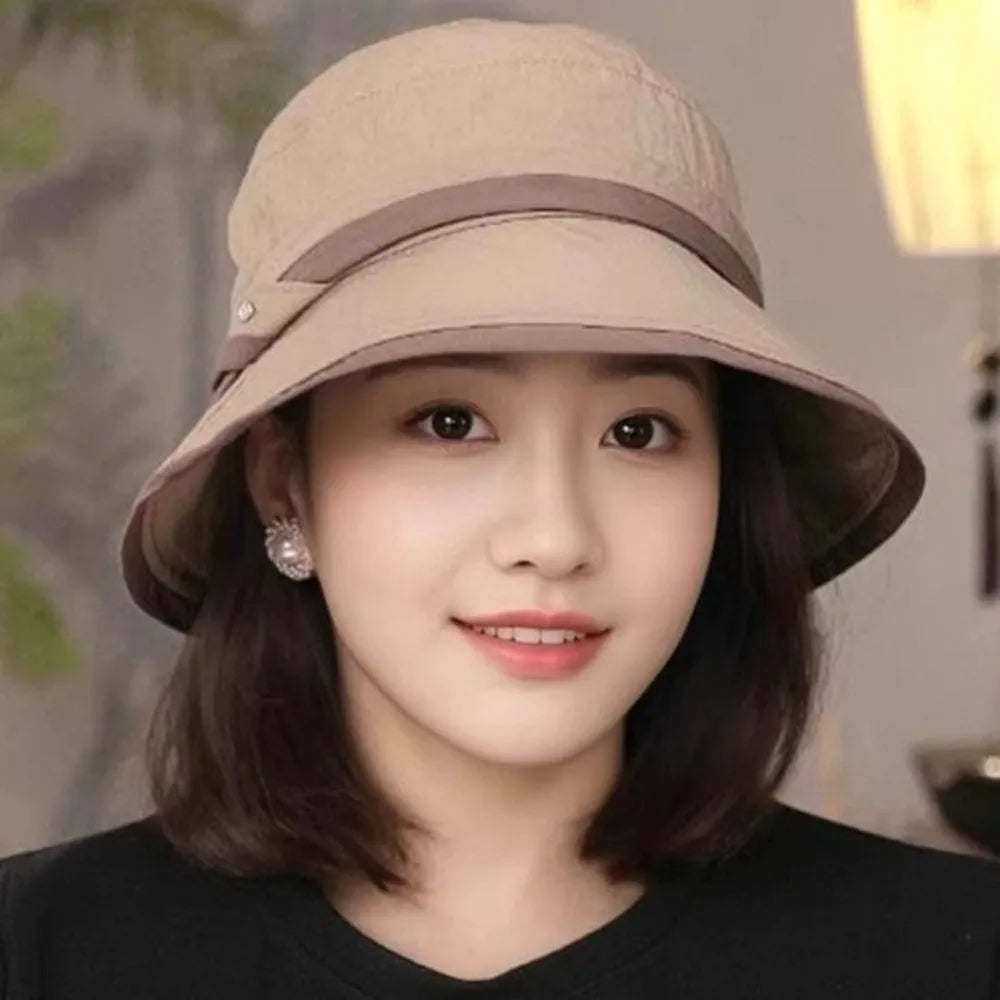 Foldable Lightweight Wide Brim Face Covering Bucket Hat