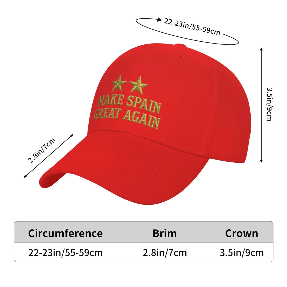 Make Spain Great Again Baseball Cap