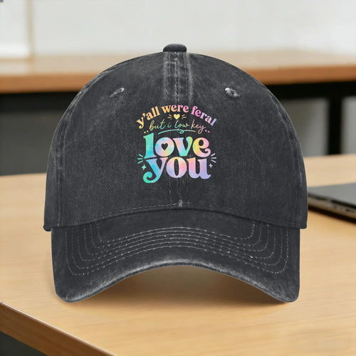 Y'all Were Feral Teacher Trucker Baseball Cap
