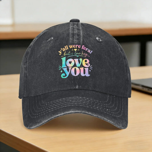 Y'all Were Feral Teacher Trucker Baseball Cap
