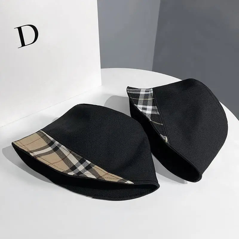 2026 New Checkered Splicing Bucket Hat Size 56-58cm
