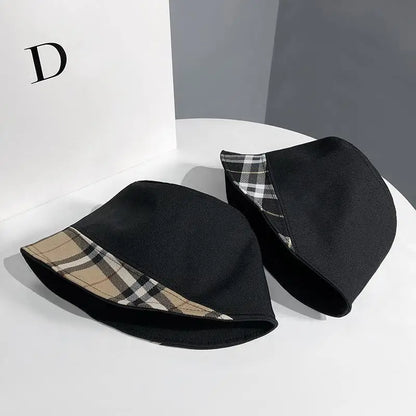 2026 New Checkered Splicing Bucket Hat Size 56-58cm