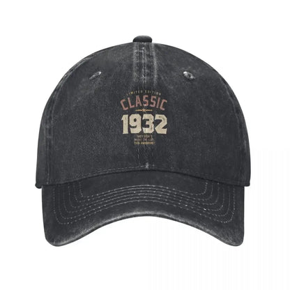 Classic 1932 Vintage Birthday Baseball Cap
