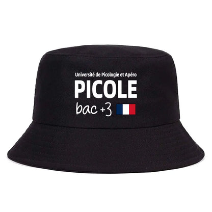 French Picole University Print Bucket Hat Unisex
