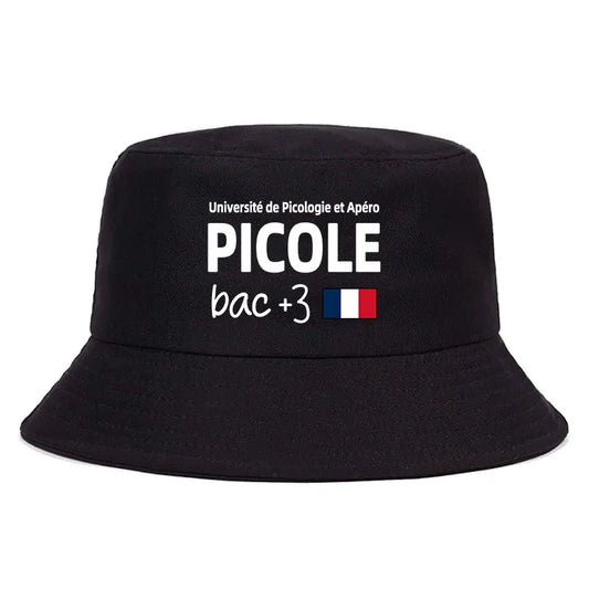 French Picole University Print Bucket Hat Unisex