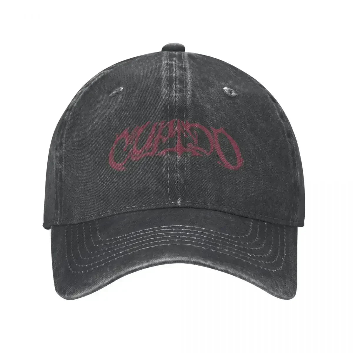 Tini Stoessel Cupido Logo Distressed Denim Baseball Cap