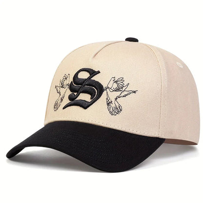 Fashion S Letter Embroidered Cotton Snapback Baseball Cap