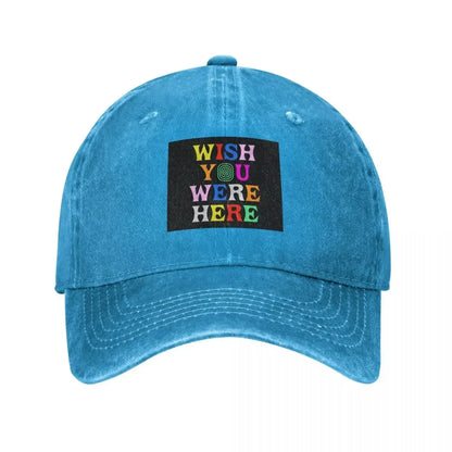 Wish U Were Here Vintage Graphic Baseball Cap