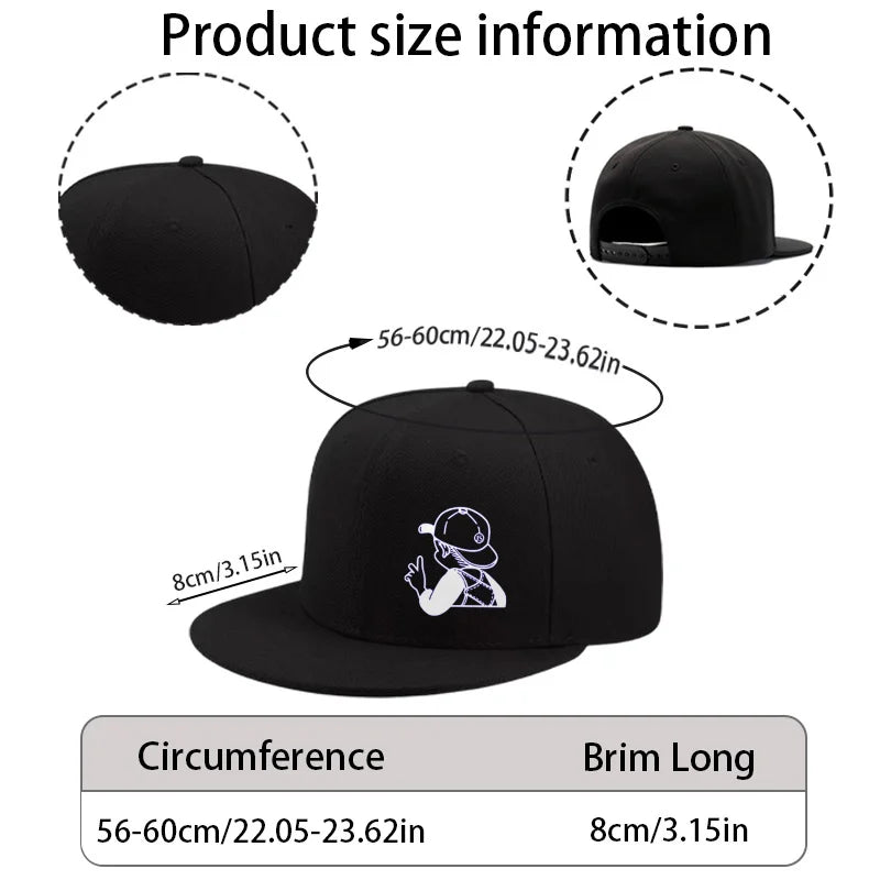 Cartoon Boy Peace Snapback Cap
