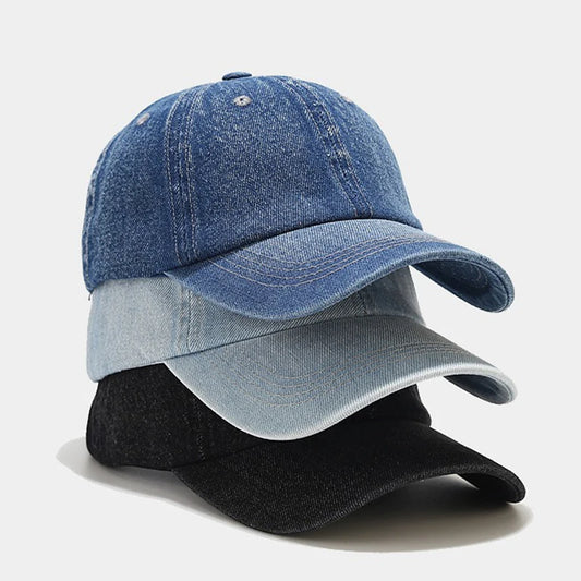 Vintage Washed Cotton Baseball Cap Men Women Denim Dad Trucker Hat Outdoor Adjustable Snapback Cap