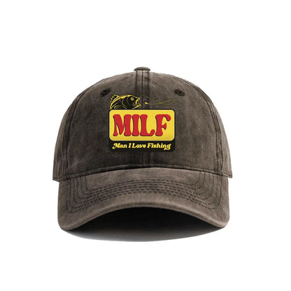 MILF Man I Love Fishing Baseball Cap Vintage Distressed
