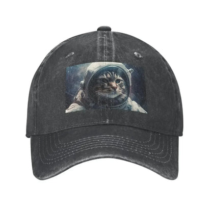 Astronaut Cat Space Baseball Cap