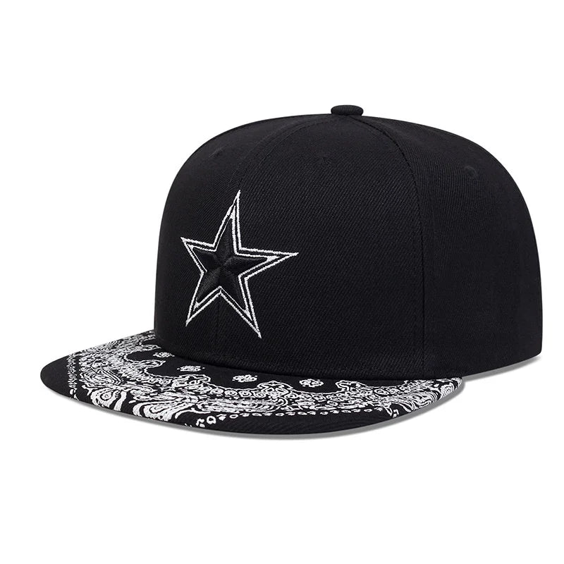 Cotton Embroidered Flat Brim Trucker Snapback Cap