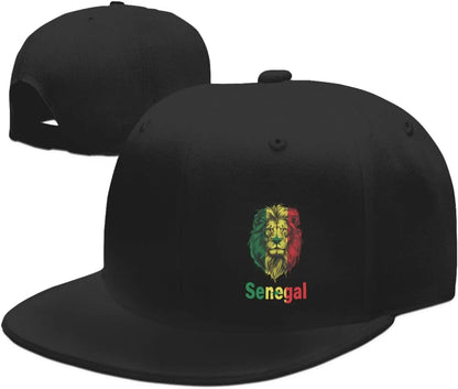 Senegal Lion Flag Print Cotton Baseball Cap Adjustable