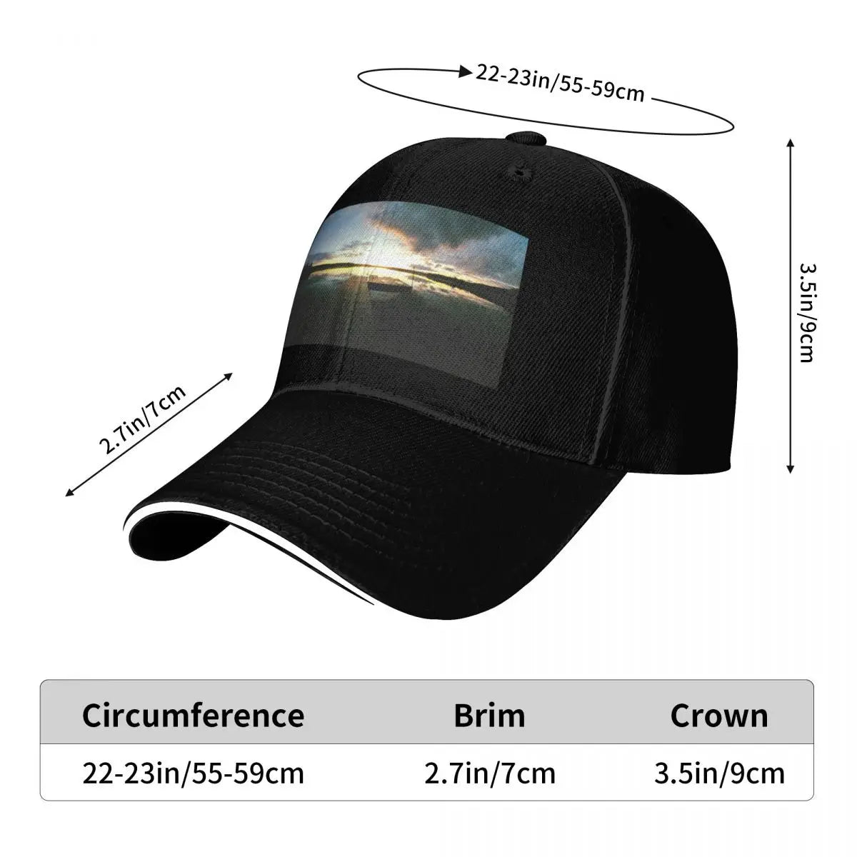 Sunset On The Quay Breathable Mesh Baseball Cap