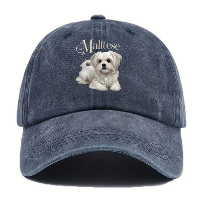 Cute Maltese Puppy Snapback Baseball Cap
