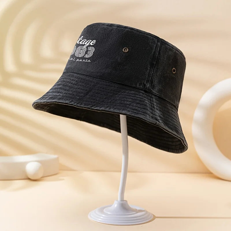 A Unisex Fashionable And Versatile Printed 1983 Bucket Hat